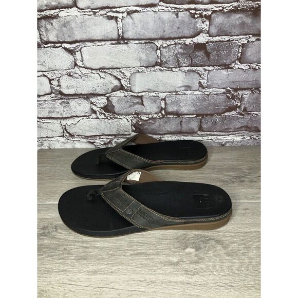 Reef Gray Synthetic Flip-Flops ￼Casual Beach Sandals Men Sz 11M US/44EU - Picture 13 of 16